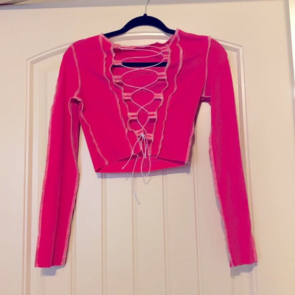 Rock n Rags Lace Up Top